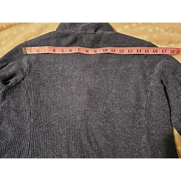 REI Co-op Womens Small FLeece Jacket Heather Slate Gray Mock Neck Full Zip - Picture 7 of 9